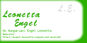 leonetta engel business card